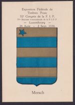 Mersch Luxemburg Wappen Philatelie Briefmarken Ausstellung F.I.P Kongress