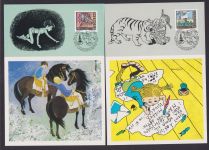 Europa Schweden Astrid Lindgren 1431-1440 Zusammendruck FDC + 5 Maximumkarten