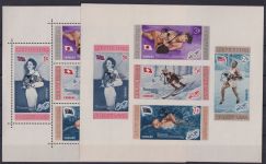 Flugpost Dominikanische Republick Block 21-22 Sport Olympia mit Aufdruck Luxus