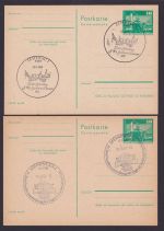 DDR inter. Sammlung von 16 meist Ganzsachen oft inter Sonderstempel