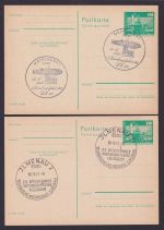 DDR inter. Sammlung von 16 meist Ganzsachen oft inter Sonderstempel
