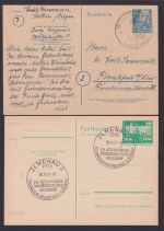 DDR inter. Sammlung von 16 meist Ganzsachen oft inter Sonderstempel
