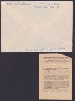DDR Leipzig R Brief Einzelmarken Block 15 Buchenwald m. Einlieferungsschein