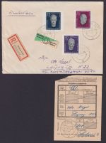 DDR Leipzig R Brief Einzelmarken Block 15 Buchenwald m. Einlieferungsschein