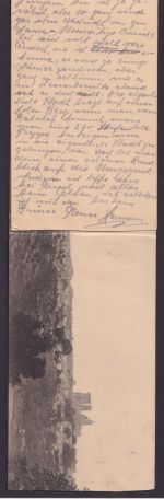 Laon Frankreich Klapp Ansichtskarte Blick vom deutschen Soldatenfriedhof