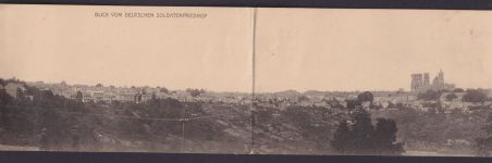 Laon Frankreich Klapp Ansichtskarte Blick vom deutschen Soldatenfriedhof