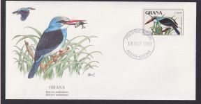 Ghana Westafrika Fauna Tiere Vögel Halcyon schöner Künstler Brief