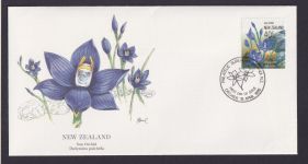 New Zealand Neuseeland Ozeanien Flora Pflanzen Orchideen schöner Künstler Brief