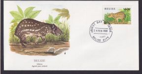 Belize Mittelamerika Fauna Tiere Gibnut schöner Künstler Brief