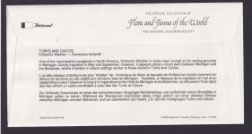 Turks and Caicos Britische Überseegebiete Fauna Vogel Grasmücke schöner Brief