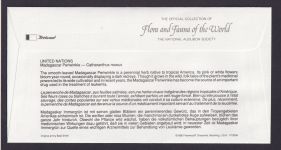 United Nations Flora PflanzenMadagaskar Immergrün schöner Künstler Brief