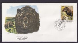 Yugoslavia Jugoslawien Faun Braunbären schöner Künstler Brief