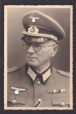 Foto Ansichtskarte Wehrmacht NS Offizier Druck C. Krautwald Ingolstadt