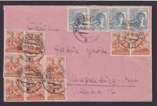 Zehnfachfrankatur All. Besetzung Brief Glauchau Sachsen Paare Magdeburg Sachsen