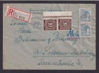 All. Besetzung R Brief Not-R-Zettel Geithain Sachsen inter. MIF Rand plus 5er