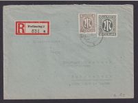 AM Post Bizone R Brief MIF 18 D 32 b Az Freilassing Bayern Schmieheim Lahr Baden