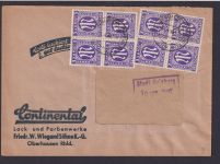 AM Post Bizone Brief MEF 10 2x Viererblock Oberhausen Rheinland NRW Kat 150,00++