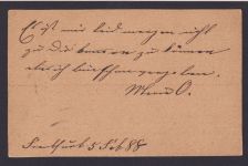 Stadtpost Privatpost Ganzsache 2 Pfennig Frankfurt 07.02.1888