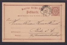 Deutsches Reich Bruschschild Ganzsache mit schönem K2 Braunschweig Niedersachsen