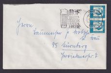 Berlin Brief MEF 203 Bogen Paar Bedeutende Deutsche Hof Bayern Nürnberg SST