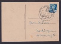 Französische Zone gute Anlasskarte Freiburg Breisgau Baden Württemberg SST
