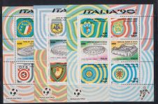 Sport Fußball Weltmeisterschaft Italien Set 6 Blöcke 3-8 Luxus postfrisch 1990