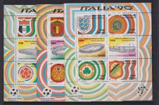 Sport Fußball Weltmeisterschaft Italien Set 6 Blöcke 3-8 Luxus postfrisch 1990