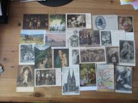 Nachlass Ansichtskarten meist Jugendstil Epoche oft religiöse Motive + Topo 185