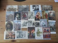 Nachlass Ansichtskarten meist Jugendstil Epoche oft religiöse Motive + Topo 185