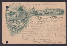 Vorläufer Ansichtskarte Osnabrück Vitischanze Zeitz frühe Karte erst 1893 gel.