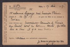 Schweiz Basel viol L1 Portofrei Commsssion des Otages et Prisonniers civils Bale