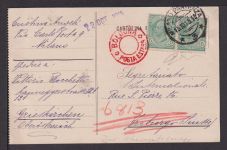 Italien Europa Postkarte Milano Mailand MEF Paar 5c via roter Bologna Schweiz