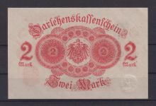 Geldschein Banknote Deutsches Reich Darlehenskassenschein 2 Mark 12.8.1914