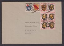 Franz. Zone Auslands Brief MIF Viererblock Allgemeine Ausgabe Konstanz Samaden
