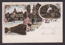 Ansichtskarte Eutin Schleswig-Holstein Litho 1898 div Ansichten Altona Hamburg