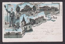 Ansichtskarte Lehe Bremen Litho 1897 div Ansichten Berne Niedersachsen