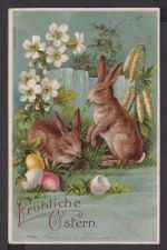 Ansichtskarte Fröhliche Ostern 1905 Stuttgart Baden-Württemberg Hindelang Bayern