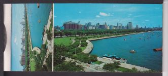 USA Ansichtskarte Album 10 Postkarten aus Chicago und 10 Erinnerungsabschnitten