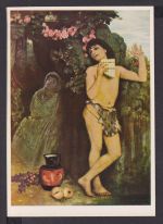 Ansichtskarte Arnold Böcklin Erfeinder Jugendstilschrift Kunst Künstler Mappe