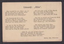 Ansichtskarte Allgemeiner Deutscher Sprachverein Gedicht Lebwohl Ludwig Istel