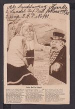 Ansichtskarte John Bulls Klage Feldpost 1917 Elberfeld Wuppertal NRW