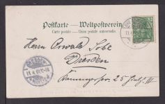 Ansichtskarte Schiffe Dampfer Königin Luise Bremen 1901 Dresden Sachsen