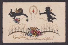 Ansichtskarte Glückwünsche Geburtstag Holtendorf Sachsen
