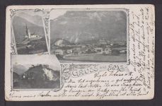 Jugendstil Ansichtskarte Ems Lengnau Schweiz 1913 Baden