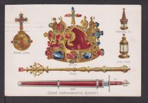 Ansichtskarte Adel Monarchie Tschechien Krönungsinsignien Prag Krone Waffen