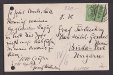 Ansichtskarte Chiesch Tschechien 1913 Budapest Ungarn