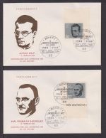 Bund 431-438 Widerstandskämpfer je auf Brief oft Bogenecke Rand als selt. FDC