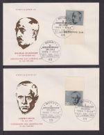 Bund 431-438 Widerstandskämpfer je auf Brief oft Bogenecke Rand als selt. FDC