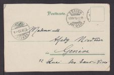 Ansichtskarte Glückwunsch Ostern Schweiz Zürich 1900 Genf