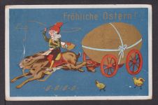 Kobolt Zwerge Ansichtskarte Glückwunsch Ostern Klein Wittenberg Pommern Riesa